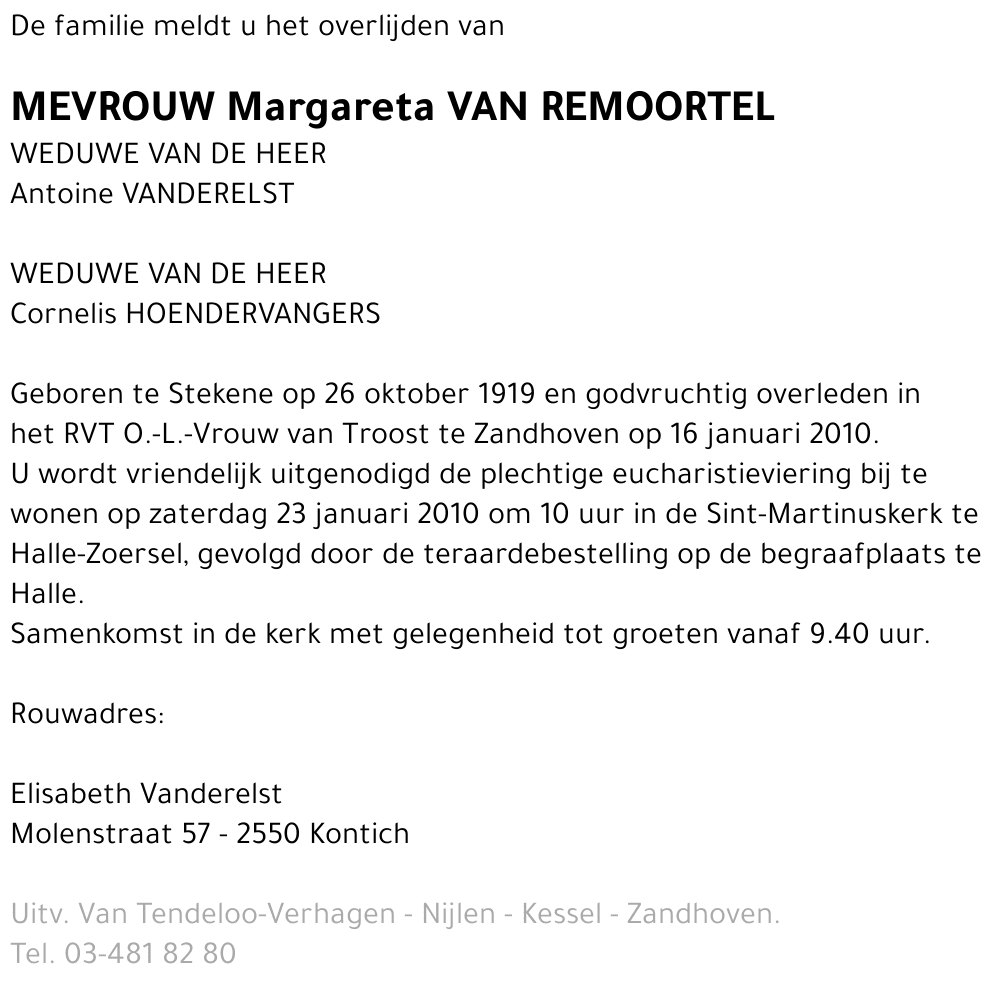 Margareta Van Remoortel