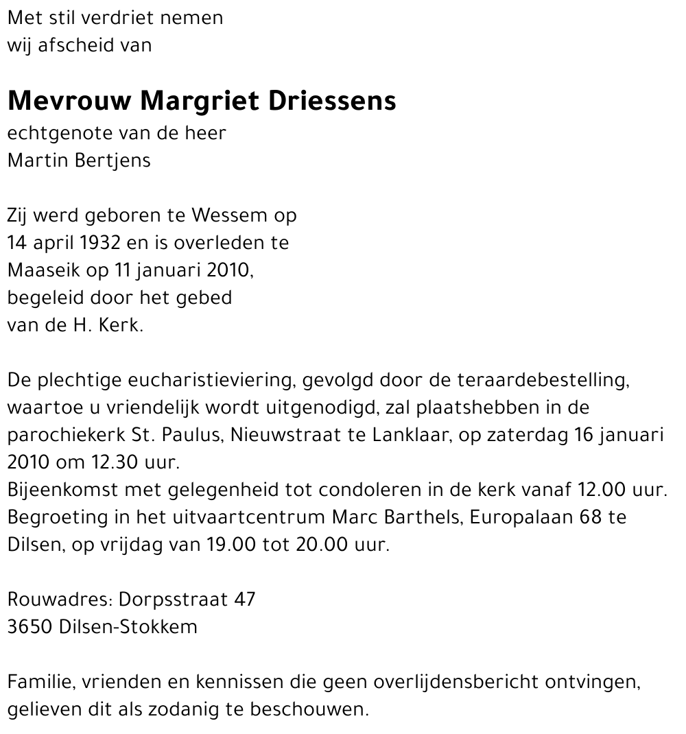 Margriet Driessens