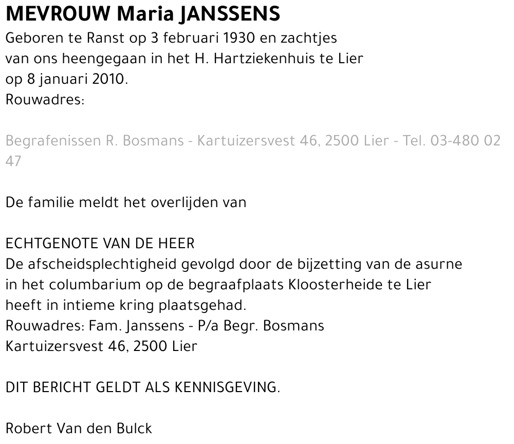 Maria Janssens