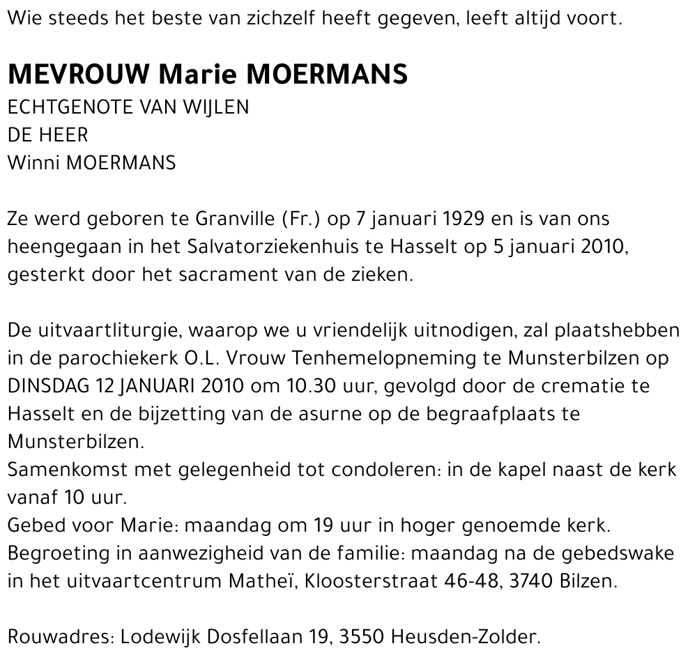 Marie MOERMANS