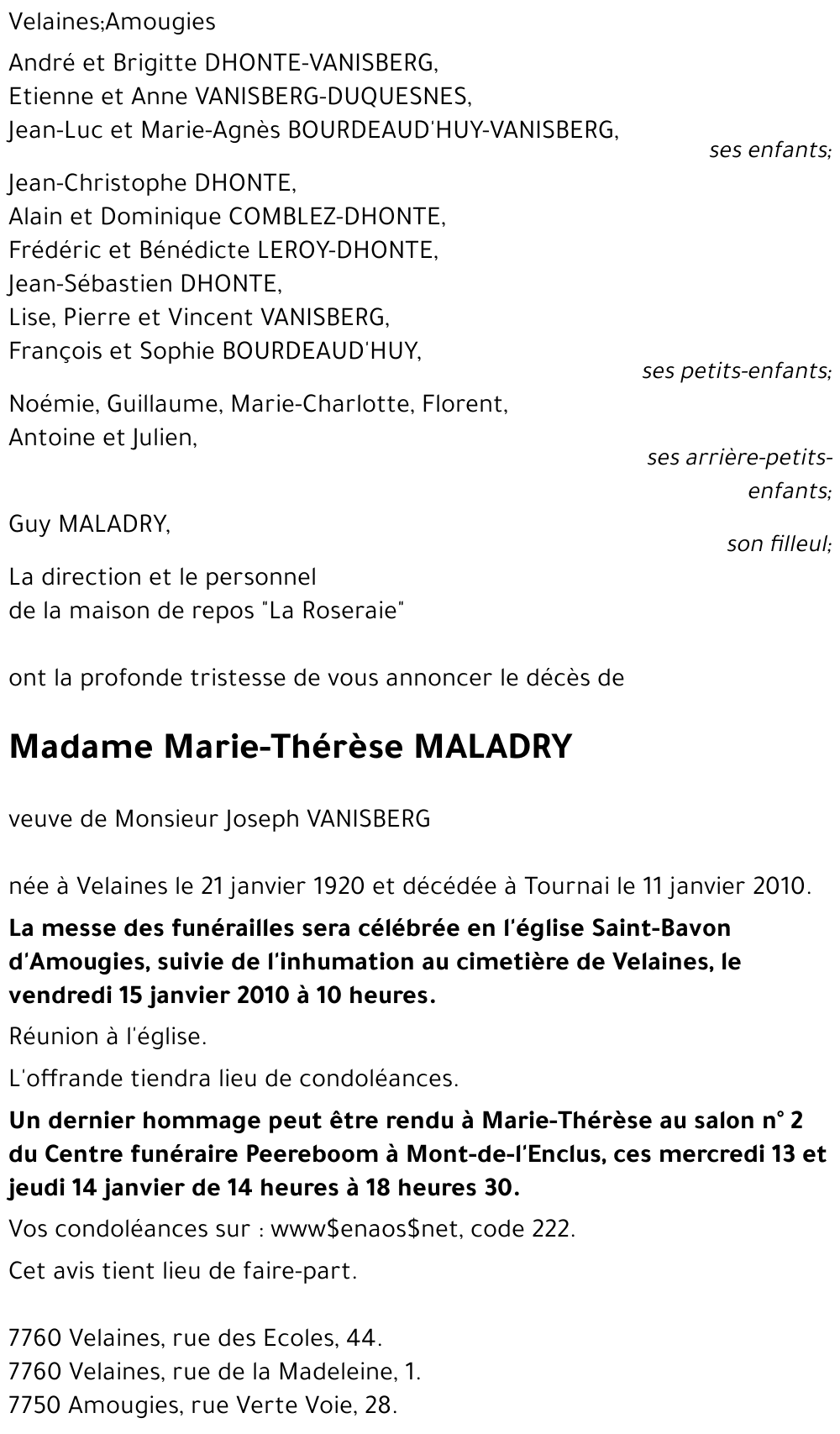 Marie-Thérèse MALADRY