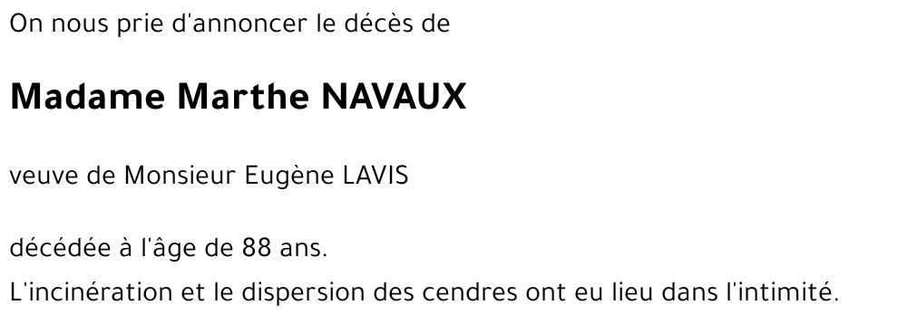 Marthe NAVAUX