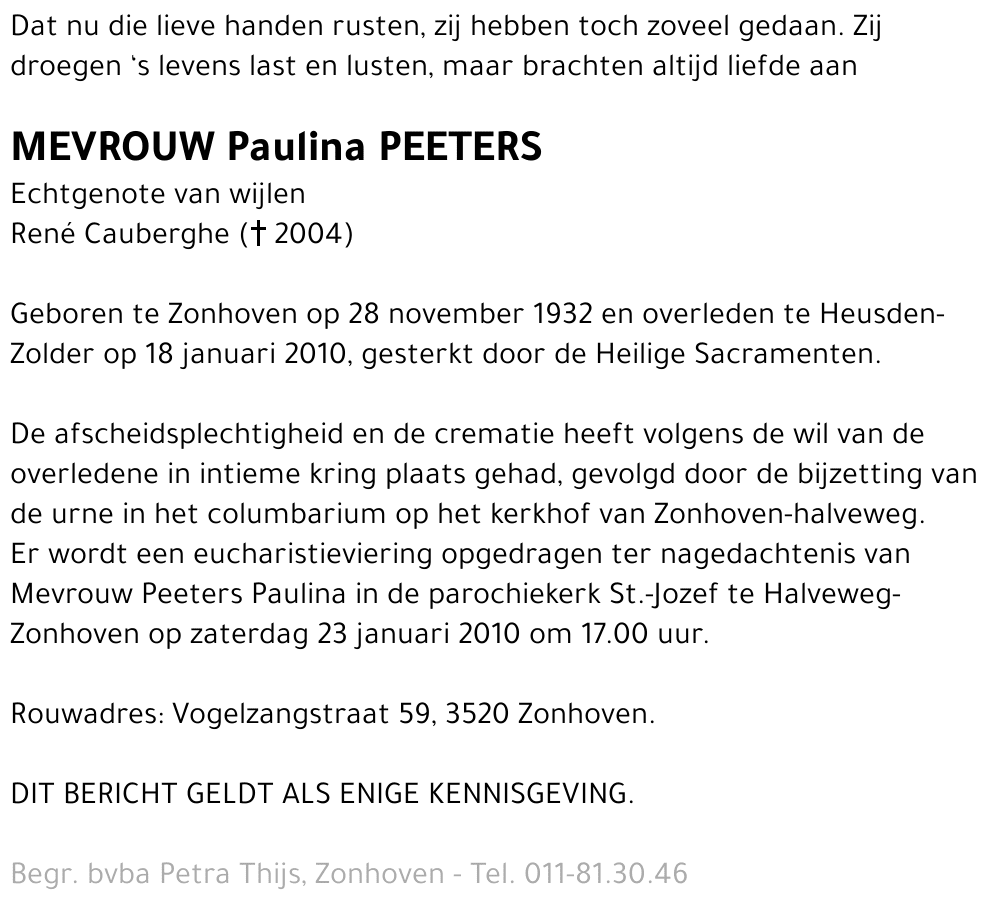 Paulina Peeters