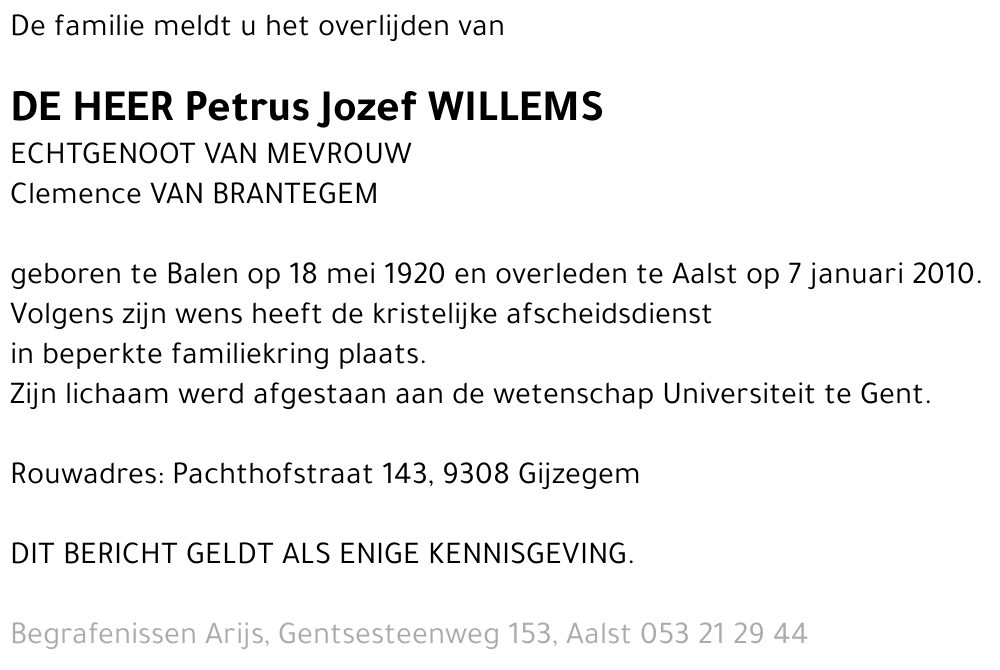Petrus Jozef Willems