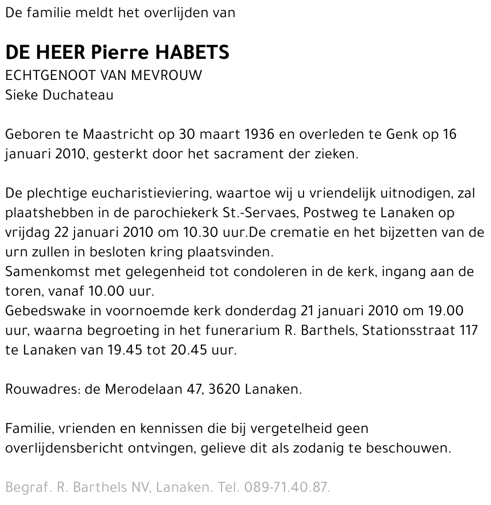 Pierre Habets