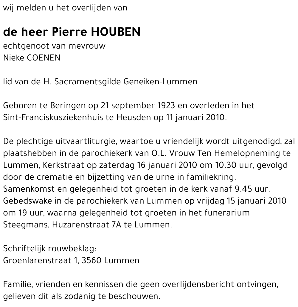 Pierre Houben