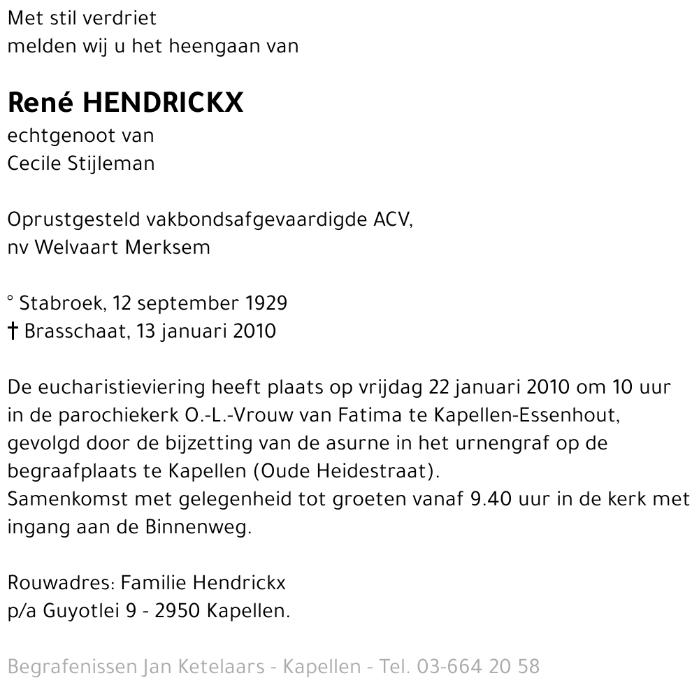 René Hendrickx