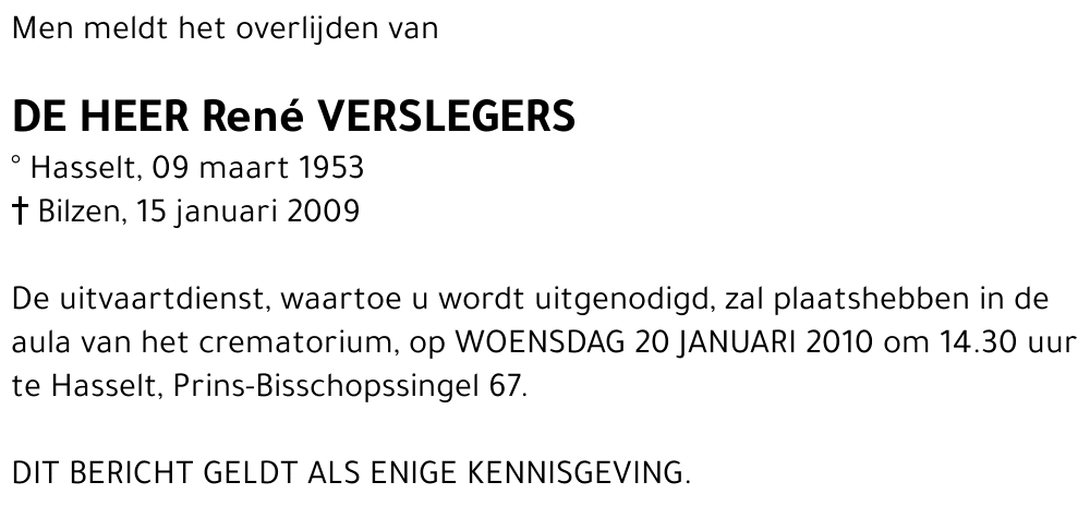 René VERSLEGERS