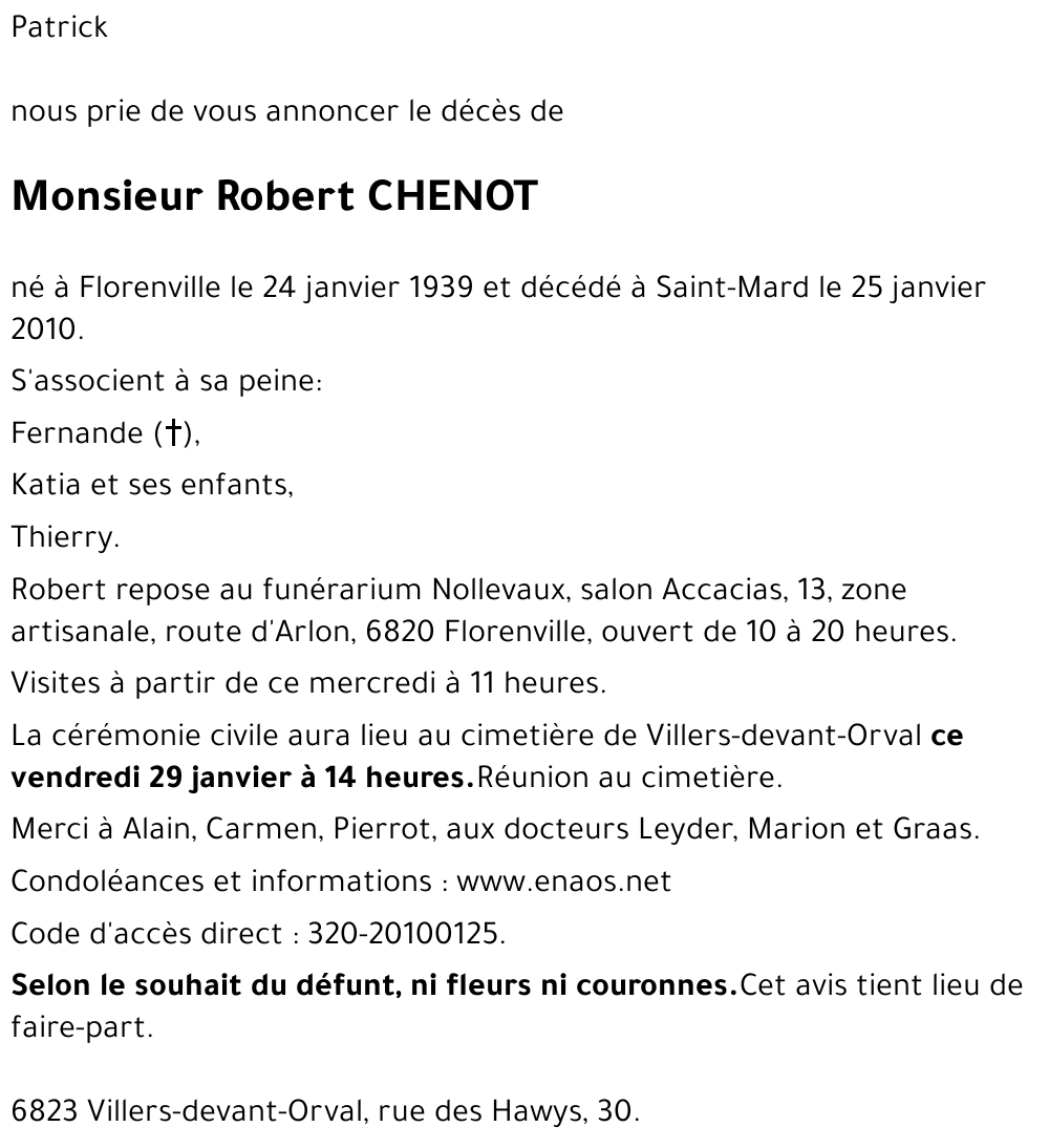 Robert CHENOT