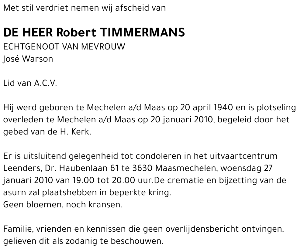 Robert Timmermans