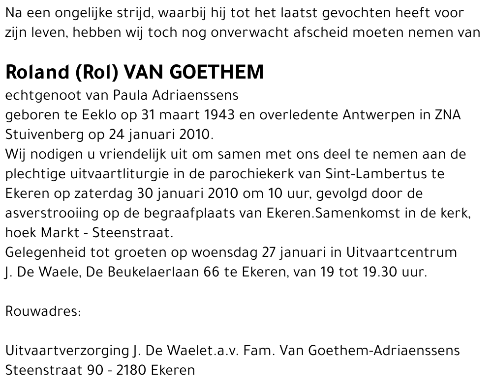 Roland Van Goethem