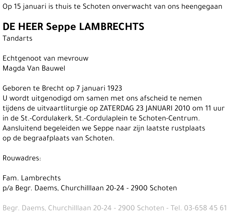 Seppe LAMBRECHTS