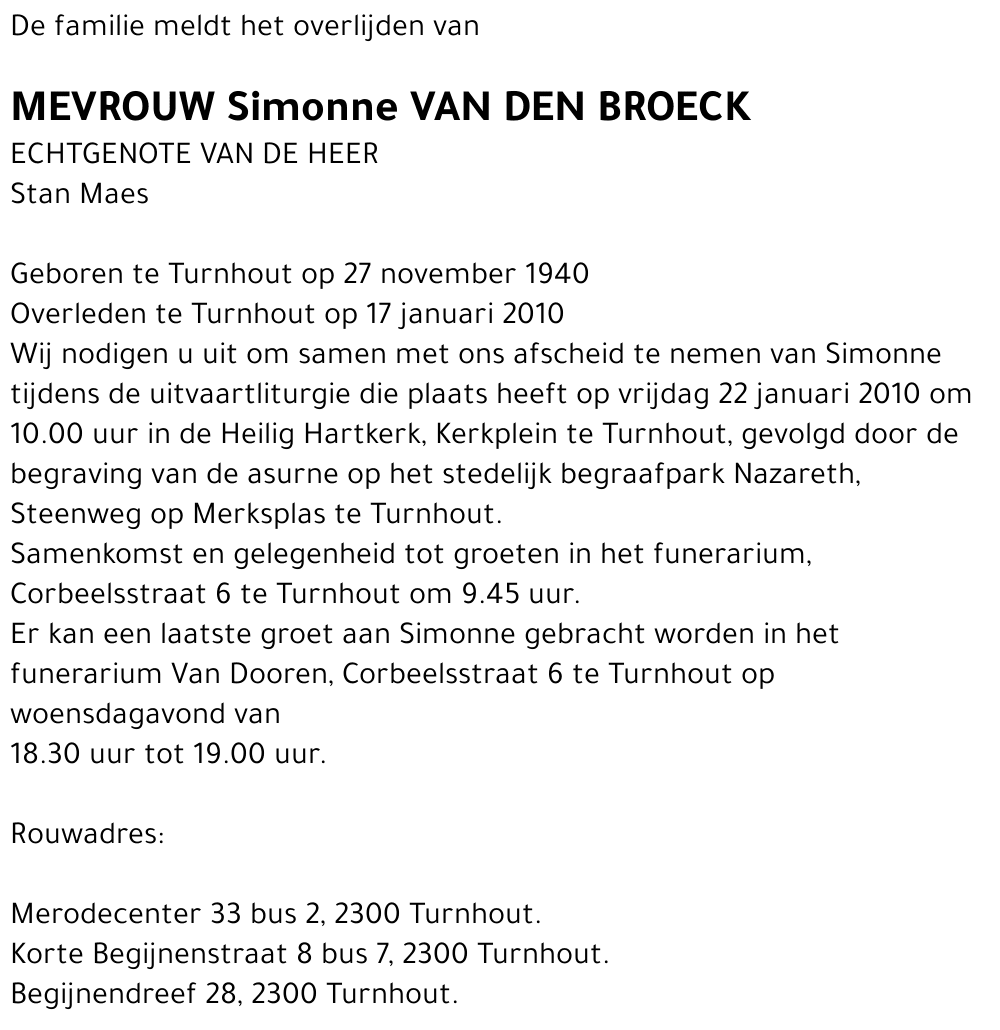 Simonne Van den Broeck
