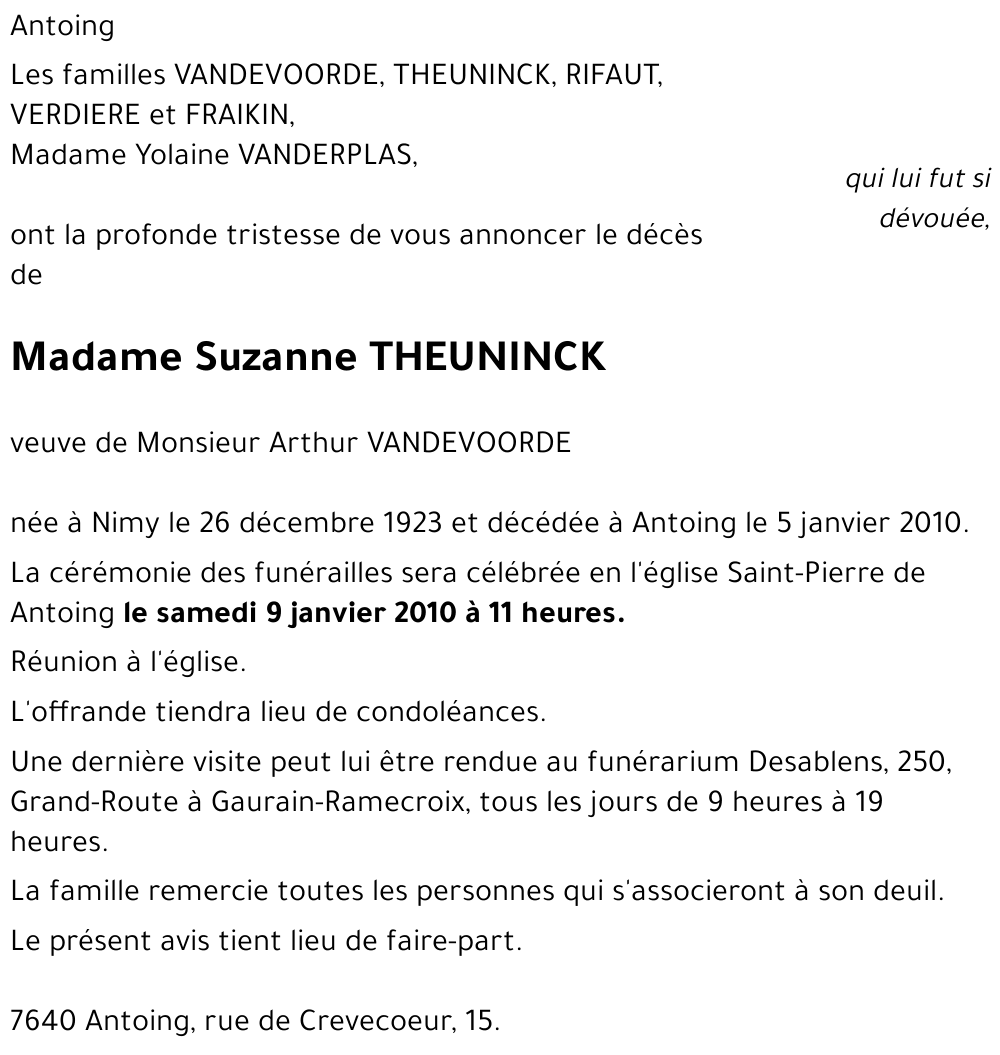 Suzanne THEUNINCK