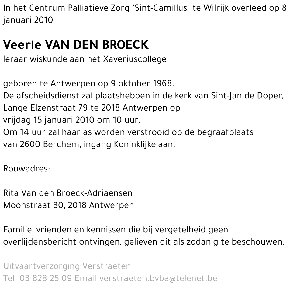 Veerle Van den Broec k