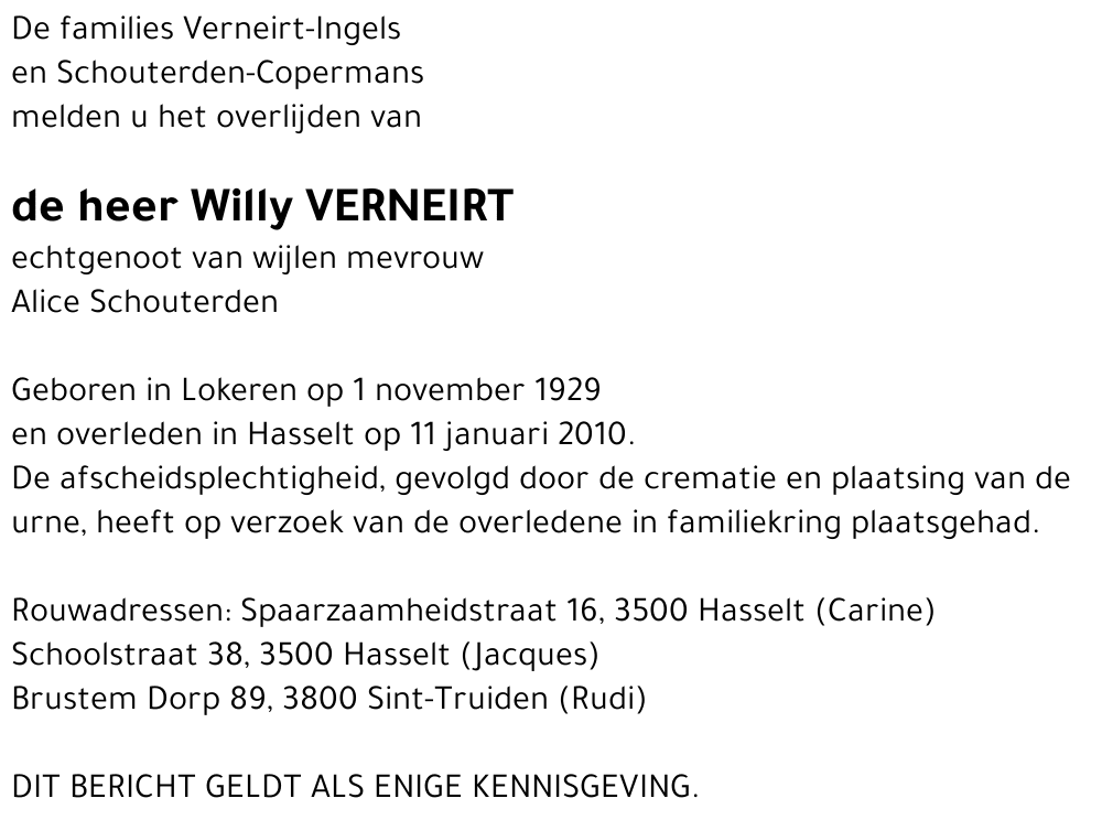 Willy Verneirt