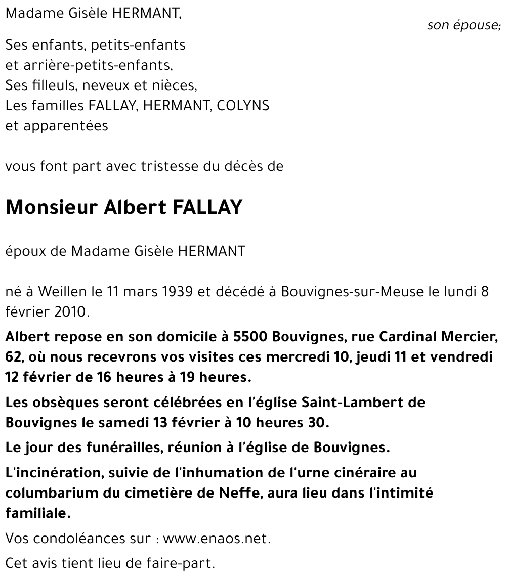 Albert FALLAY