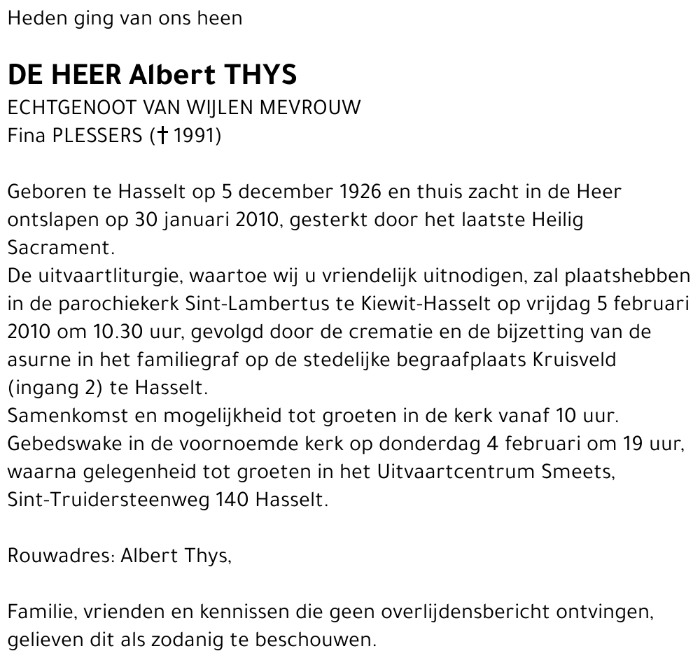 Albert Thys