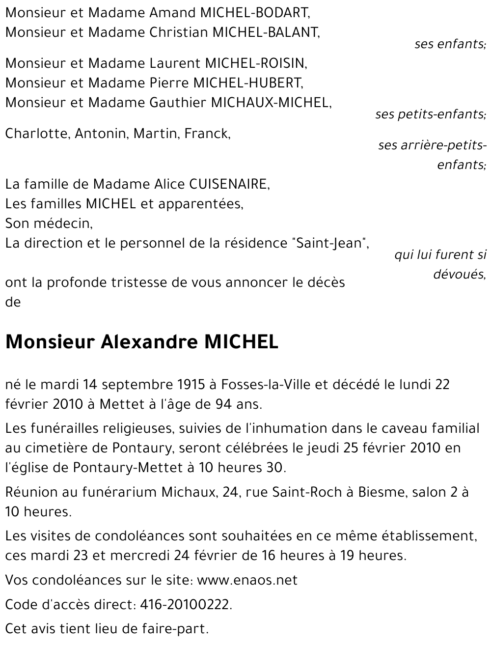 Alexandre MICHEL