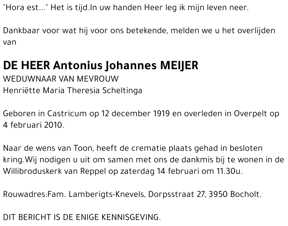 Antonius Johannes Meijer