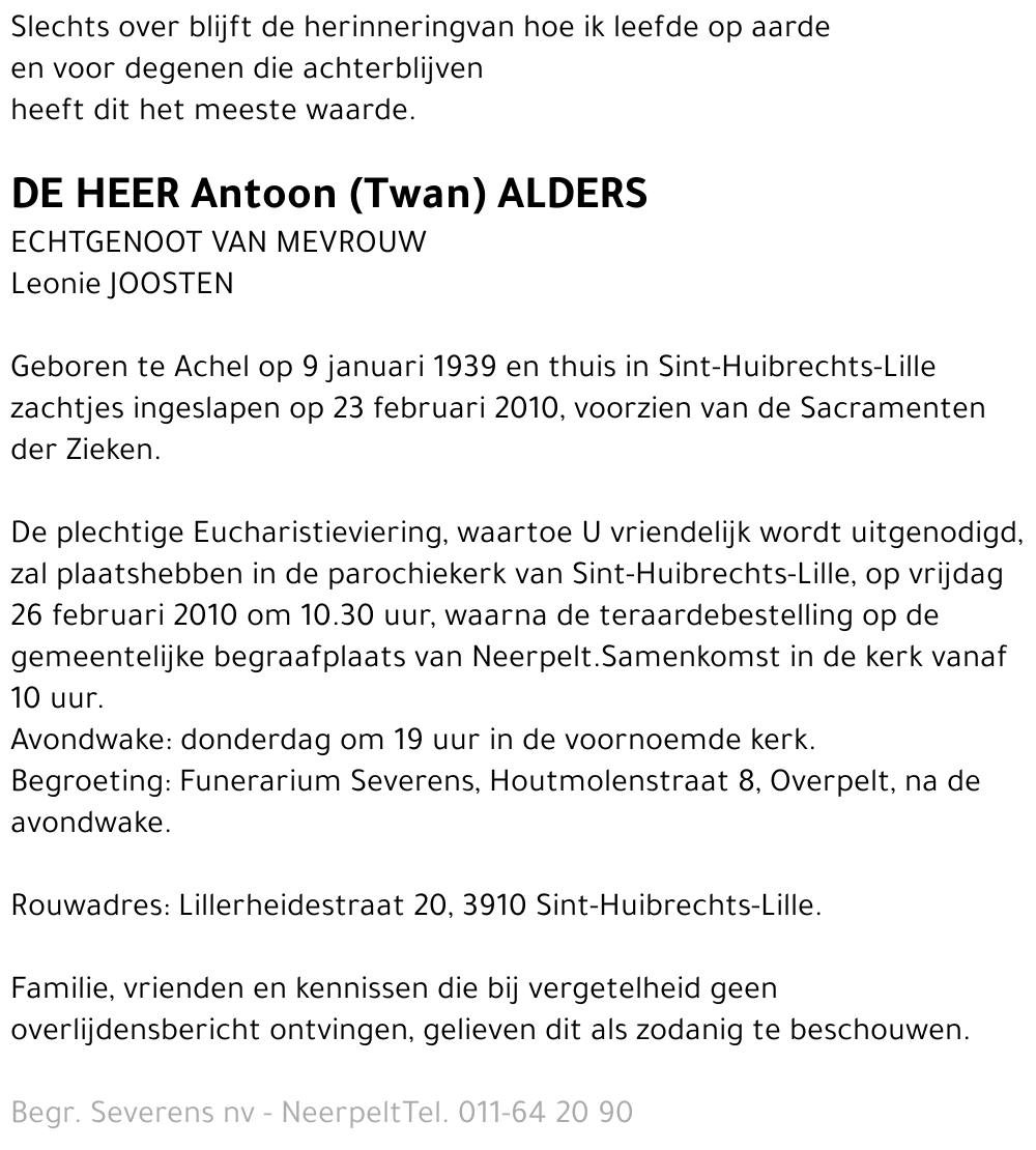 Antoon (Twan) Alders