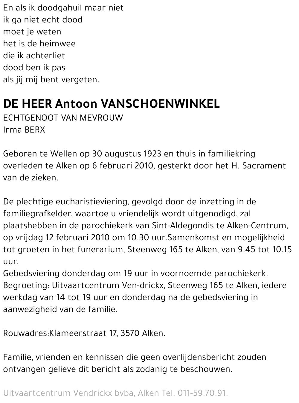 Antoon Vanschoenwinkel