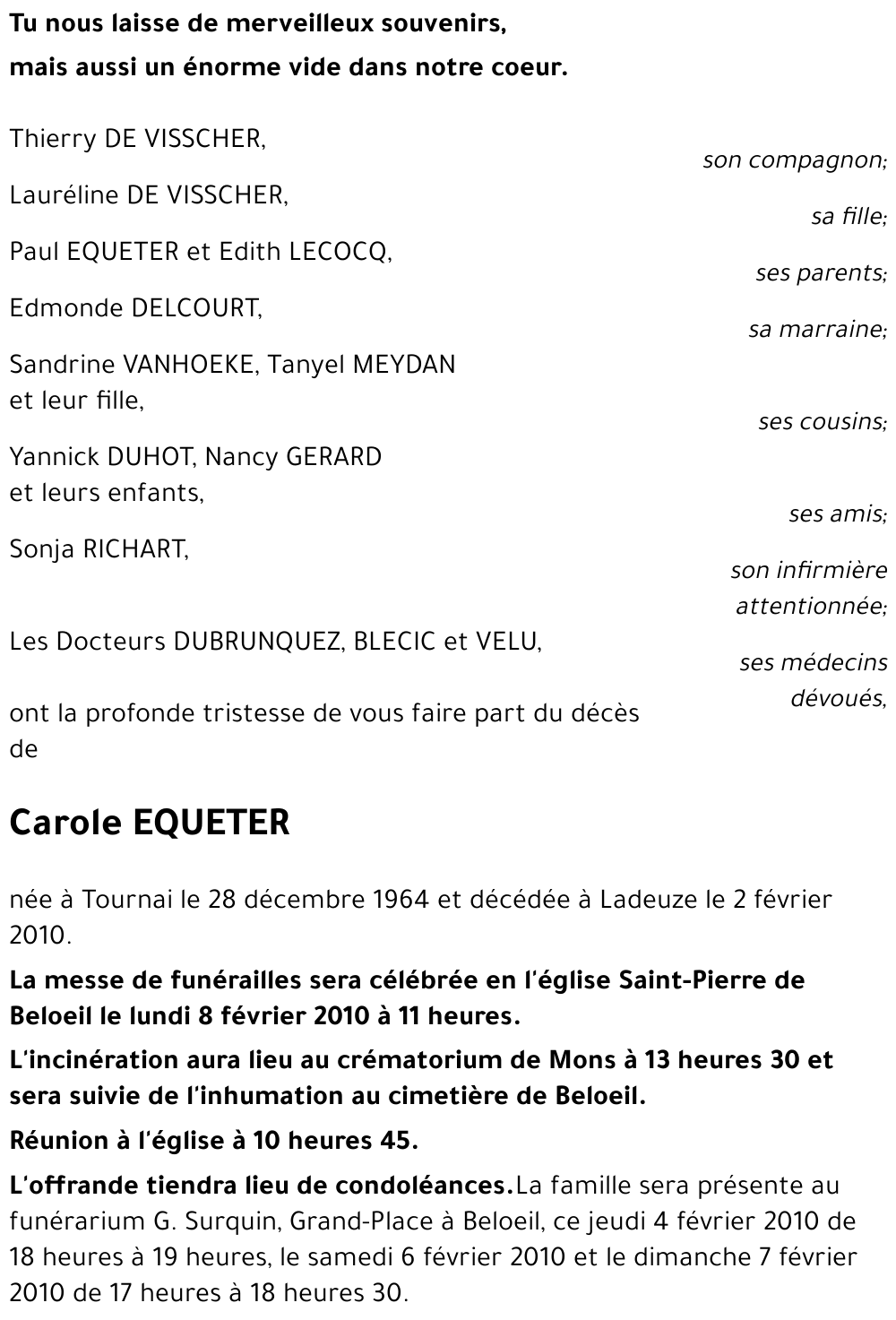Carole EQUETER