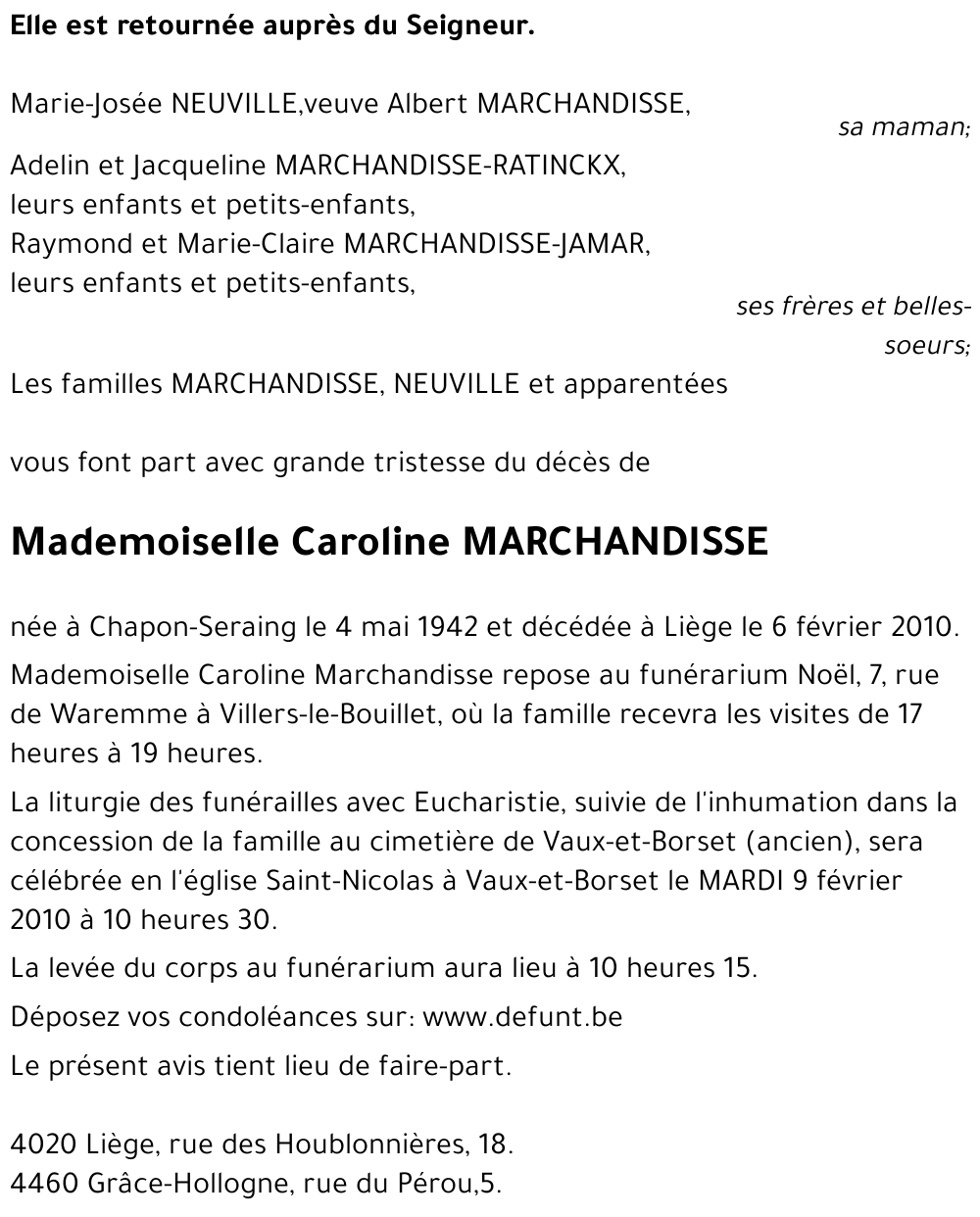 Caroline MARCHANDISSE