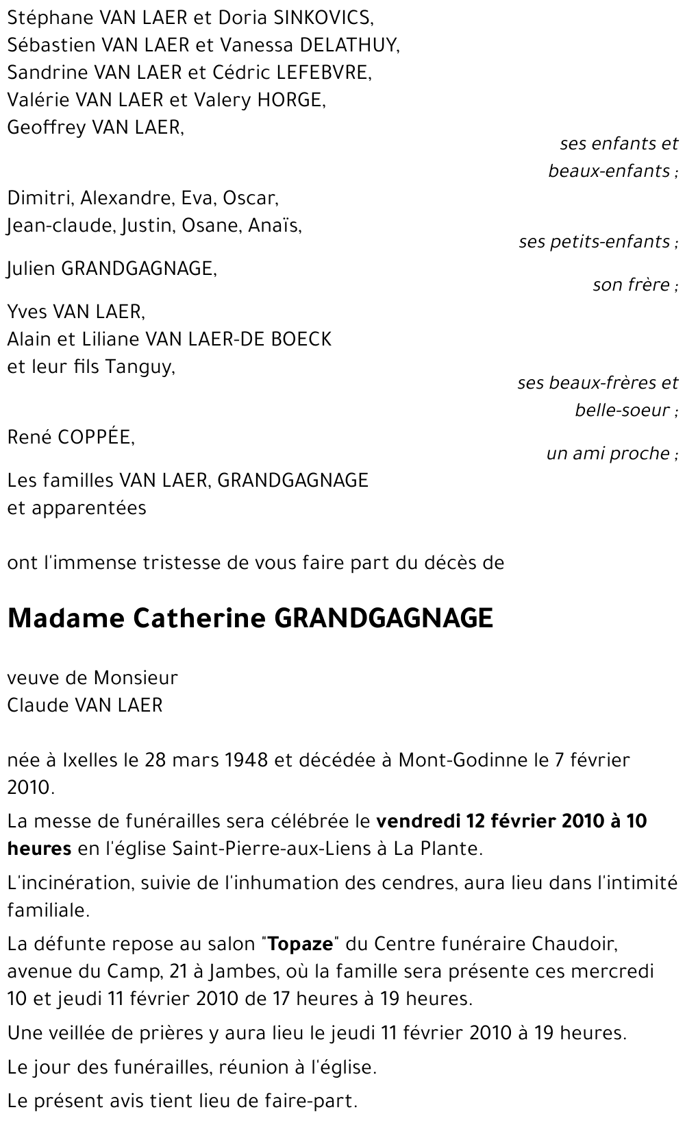 Catherine GRANDGAGNAGE