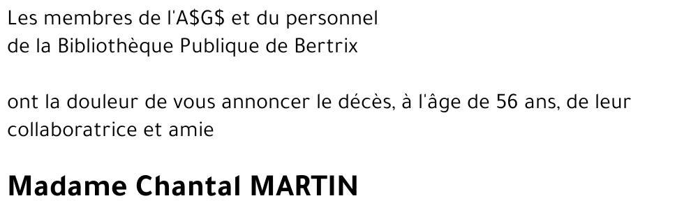 Chantal MARTIN