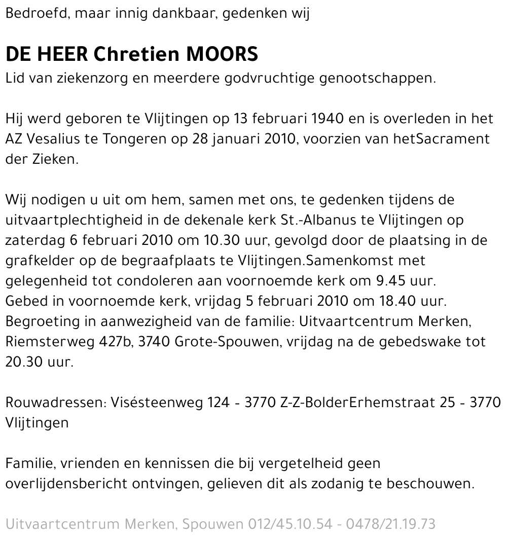 Chretien Moors