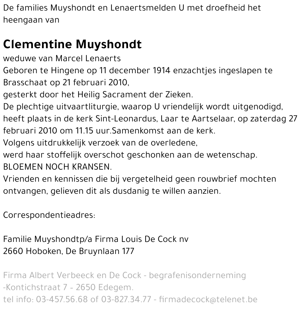 Clementine Muyshondt
