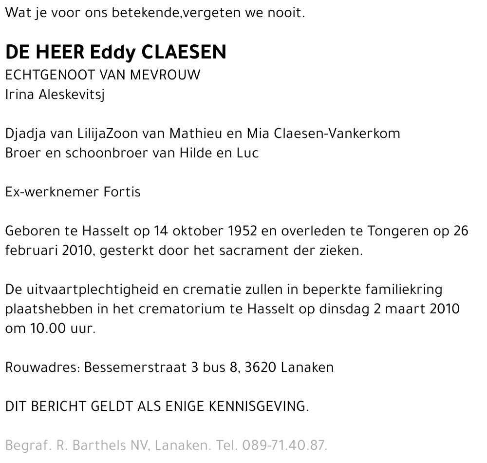 Eddy Claesen