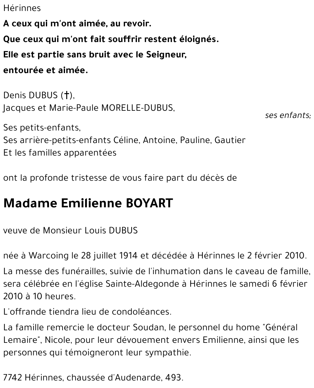 Emilienne BOYART