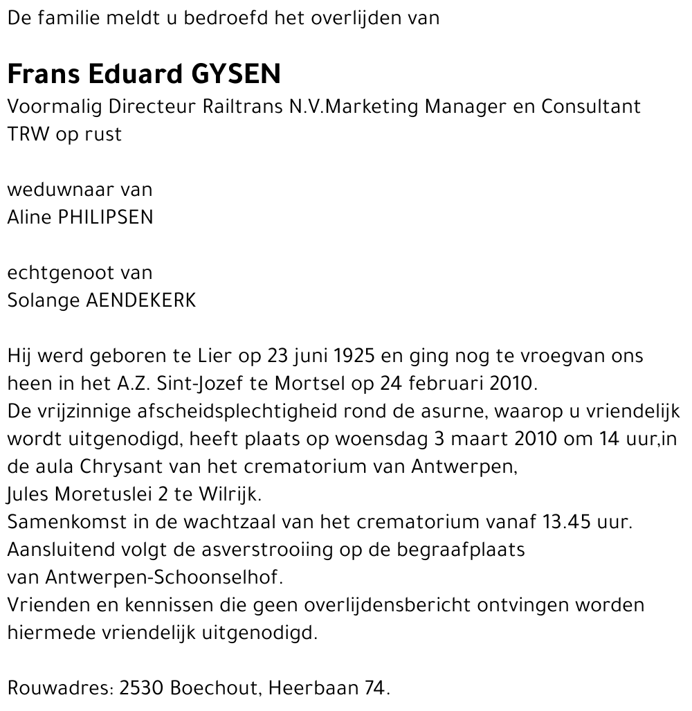 Frans Eduard Gysen