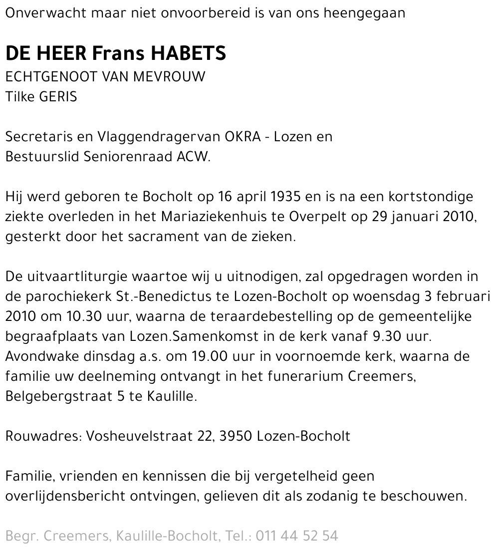 Frans Habets