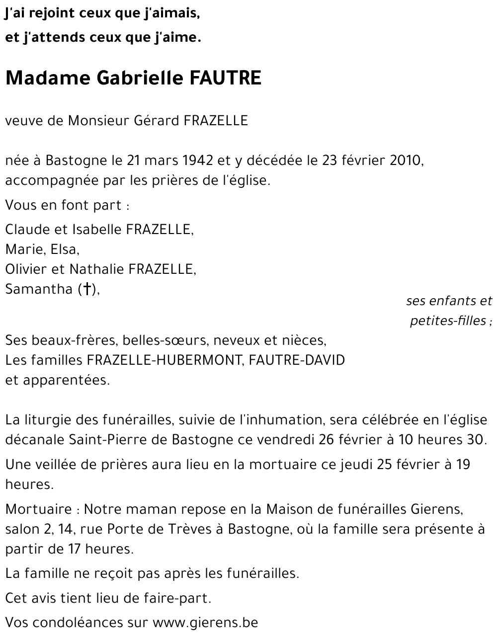 Gabrielle FAUTRE