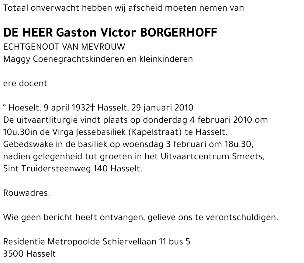 Gaston Victor Borgerhoff