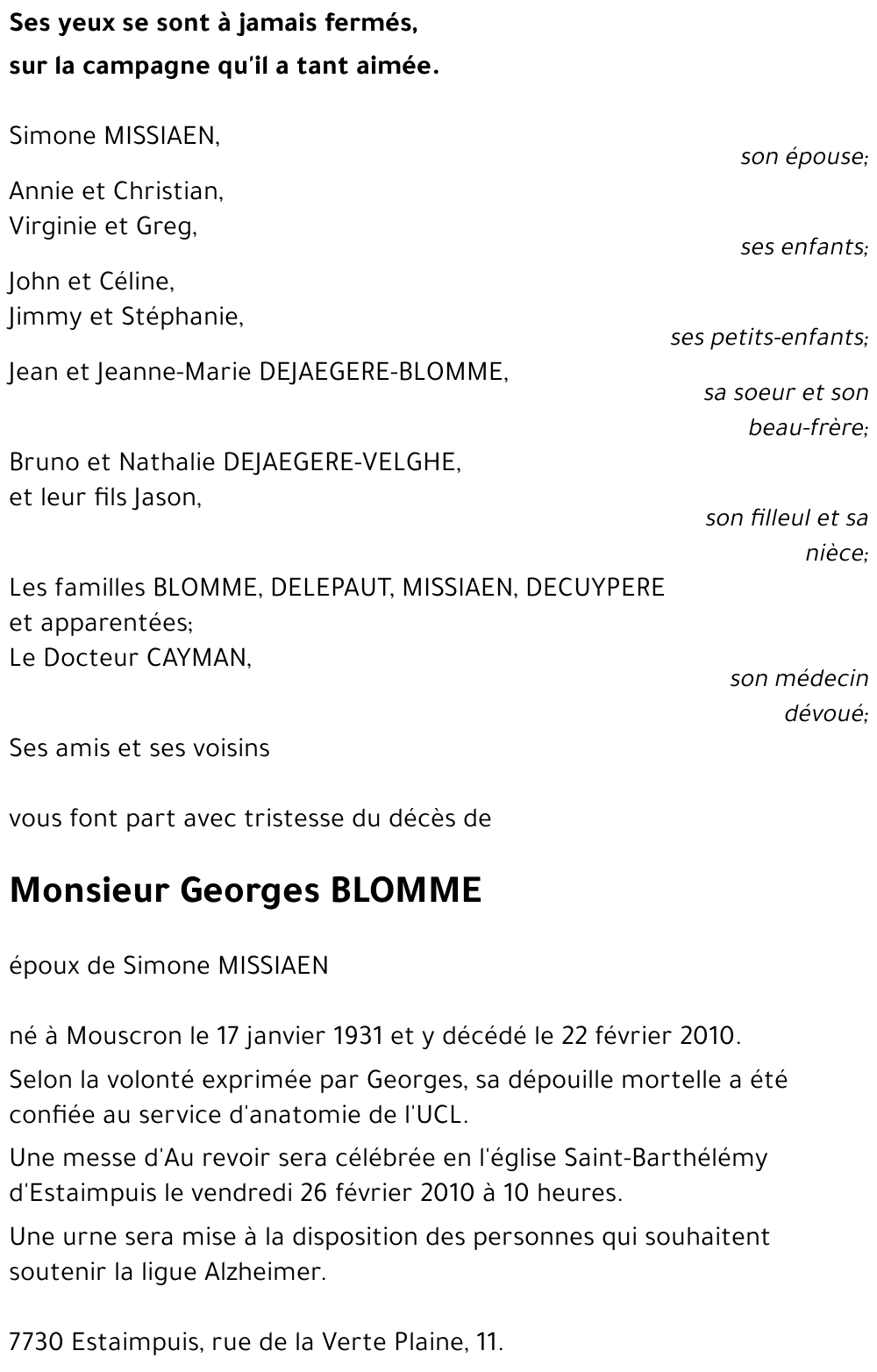 Georges BLOMME