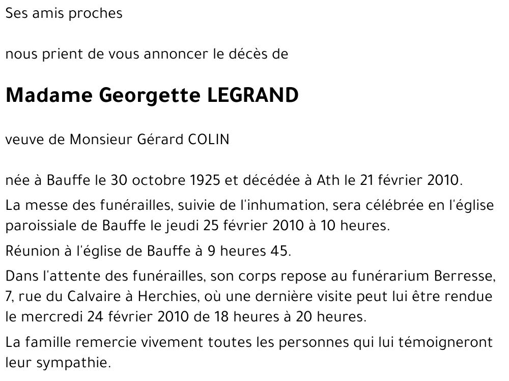 Georgette LEGRAND