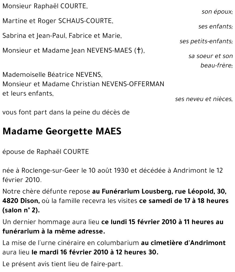 Georgette MAAS