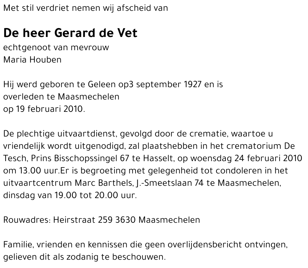 Gerard de Vet