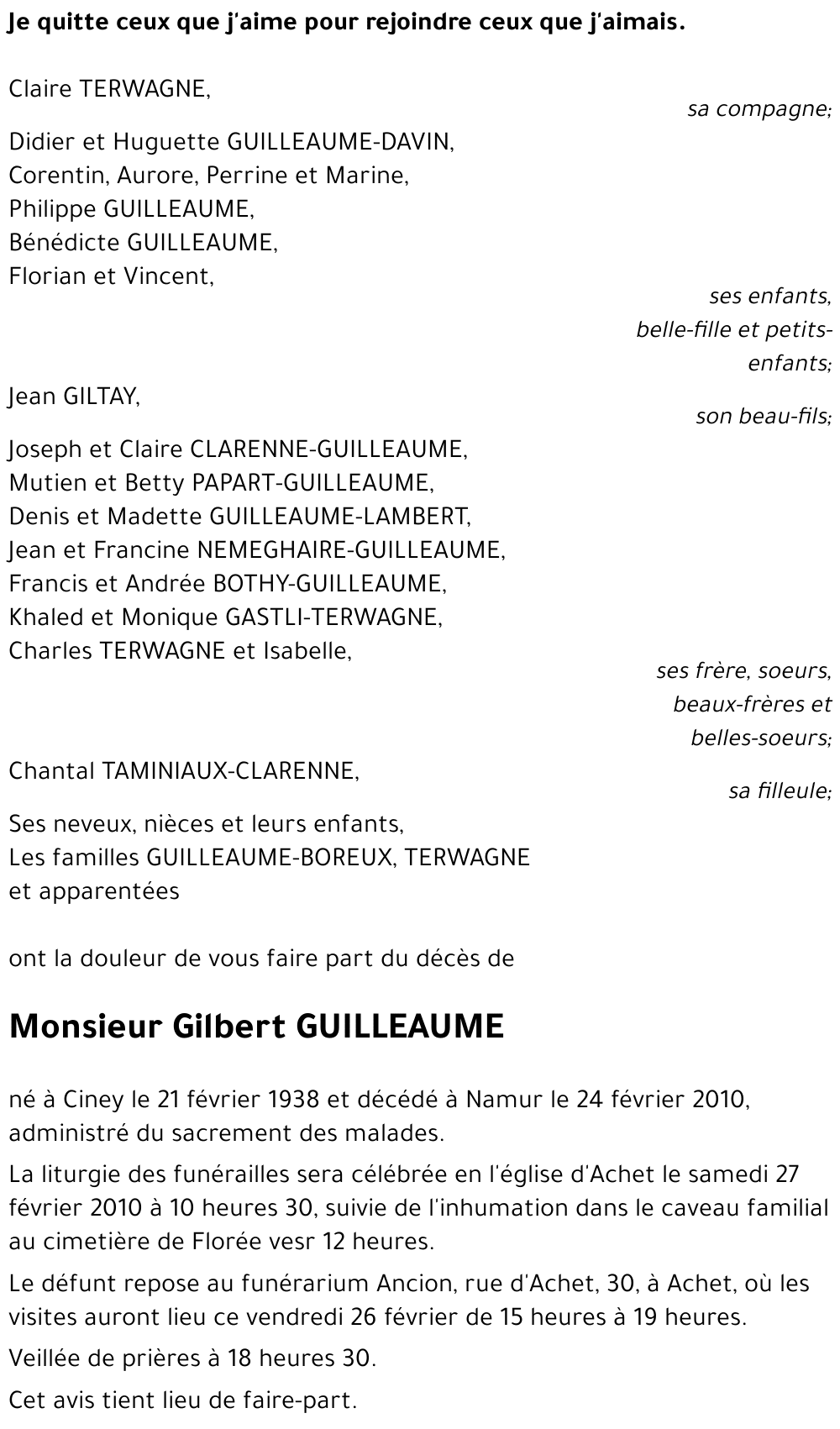 Gilbert GUILLEAUME
