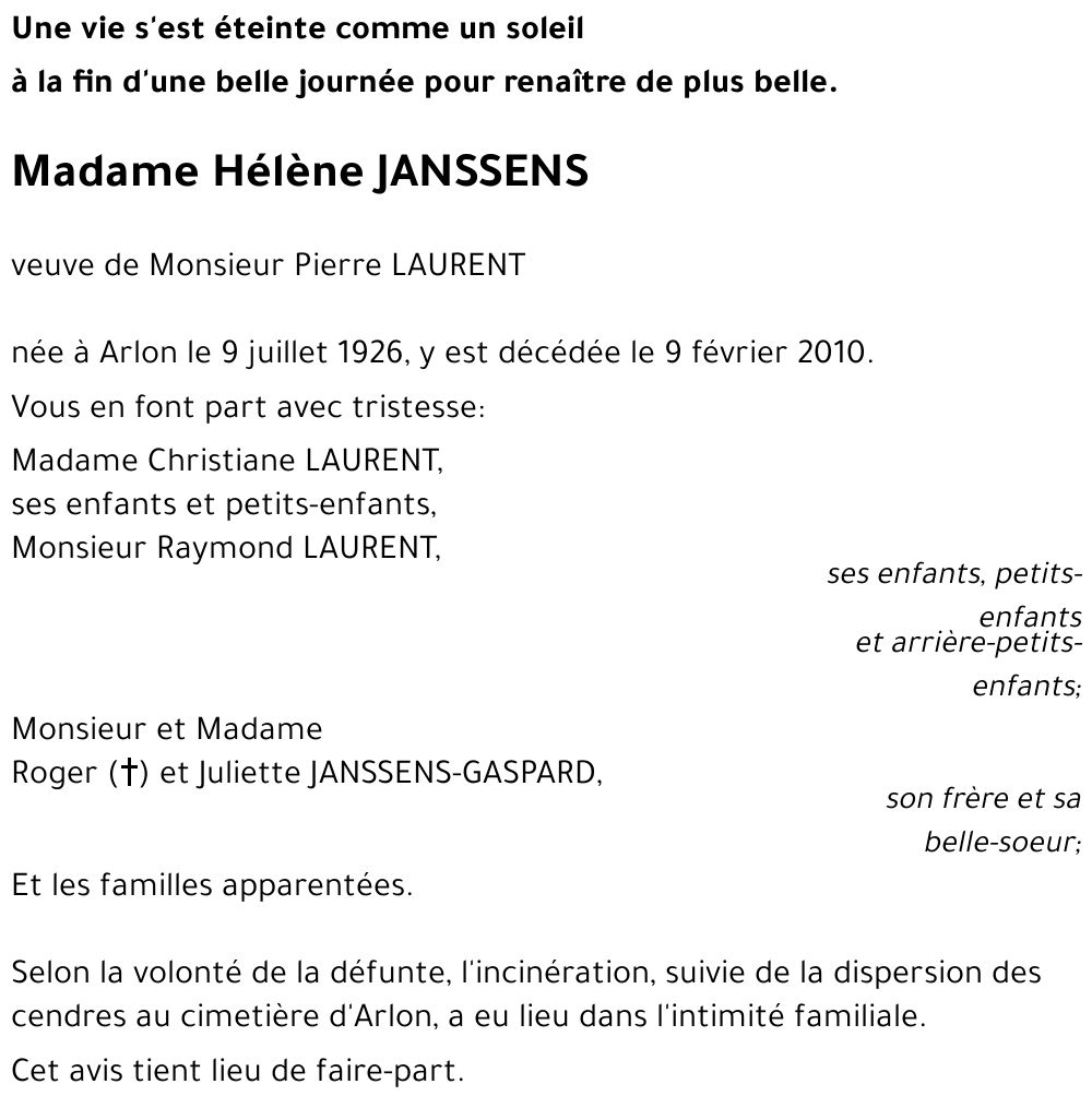 Hélène JANSSENS