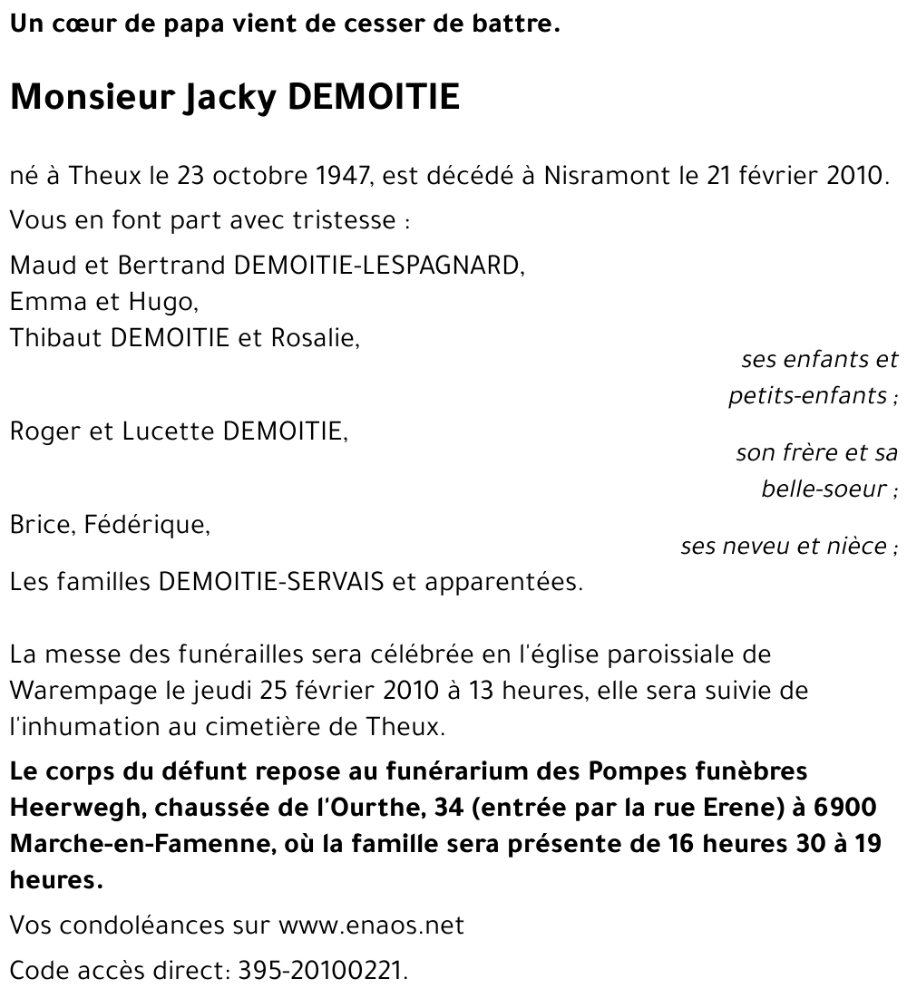Jacky DEMOITIE