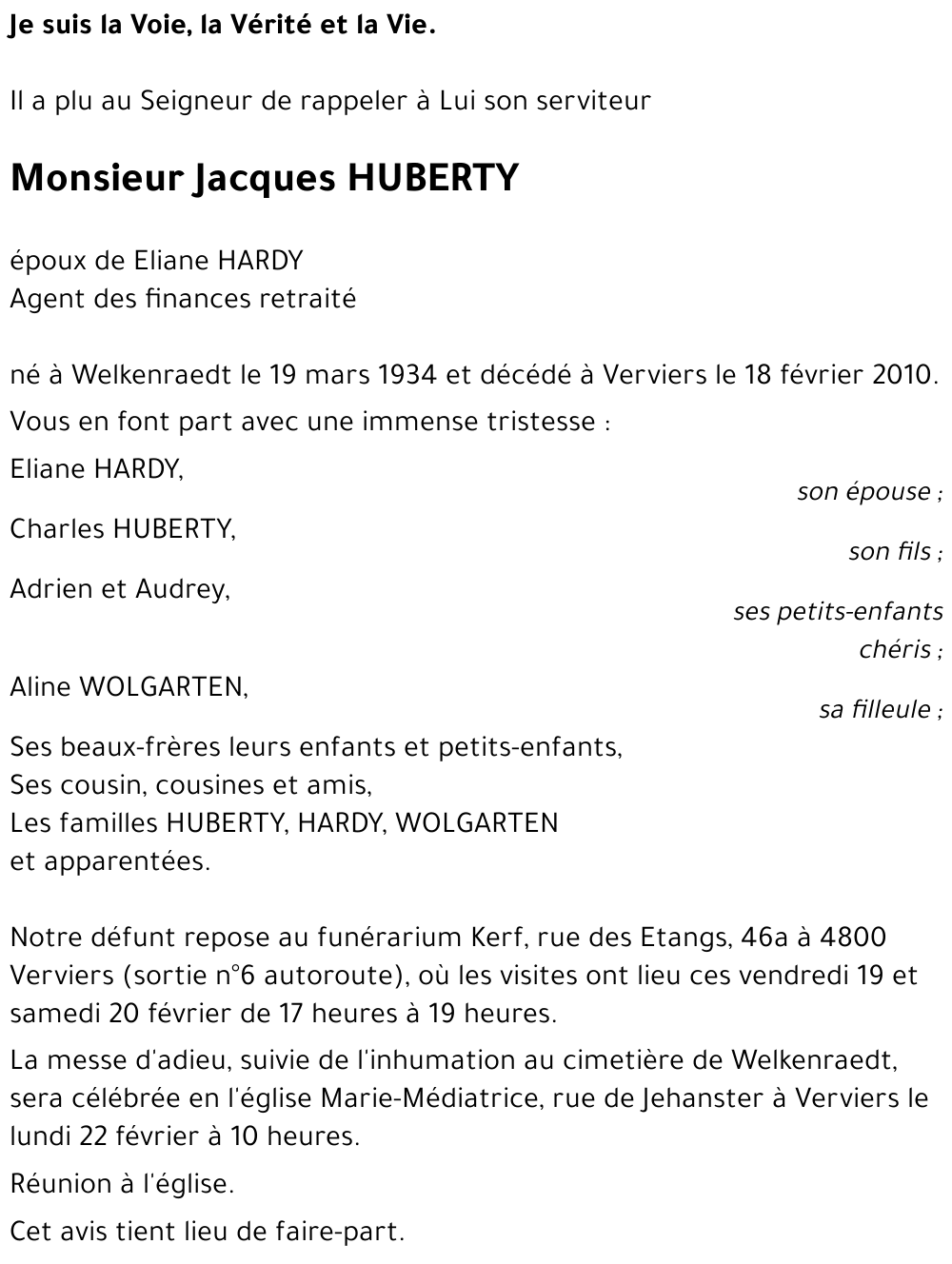 Jacques HUBERTY