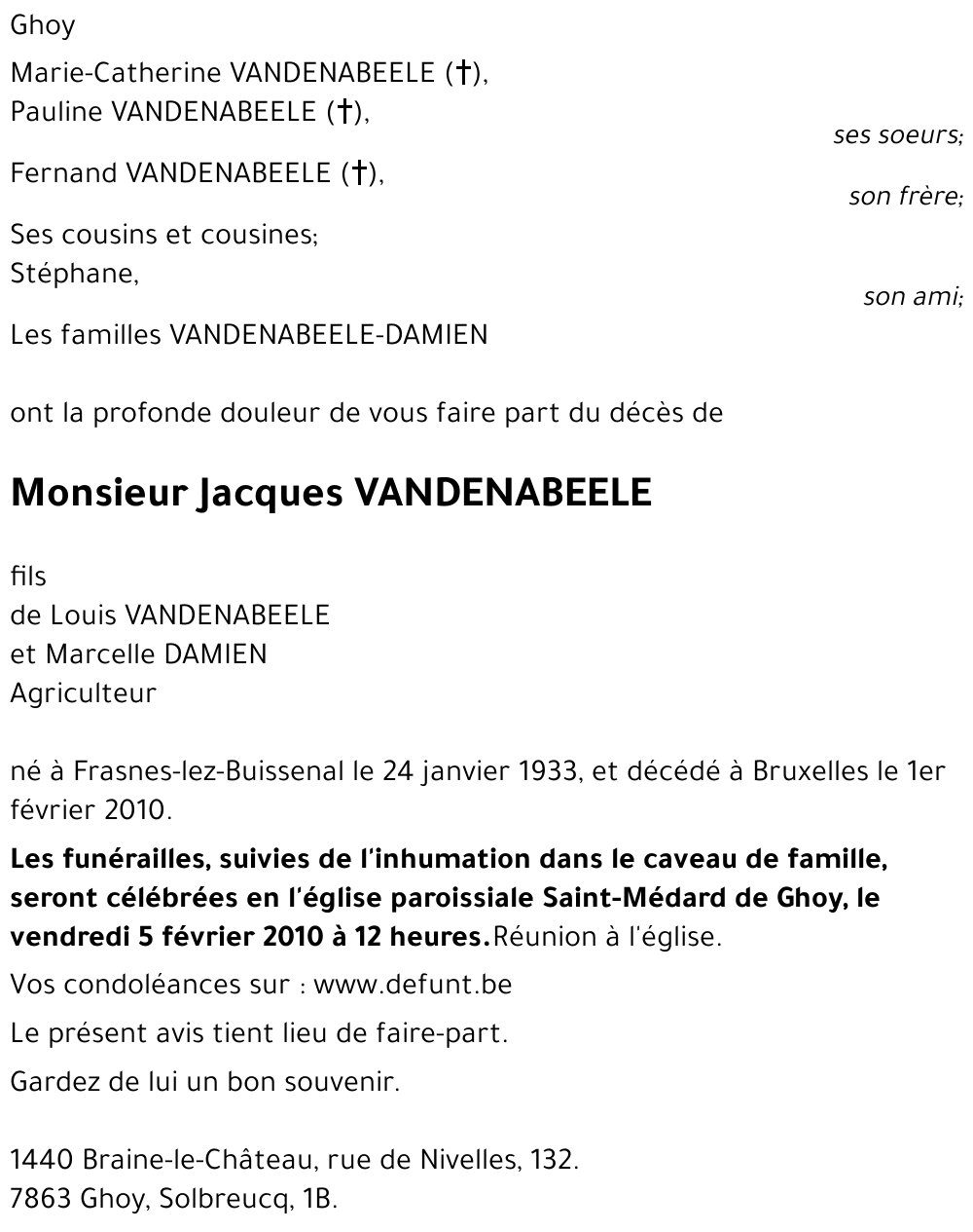 Jacques VANDENABEELE