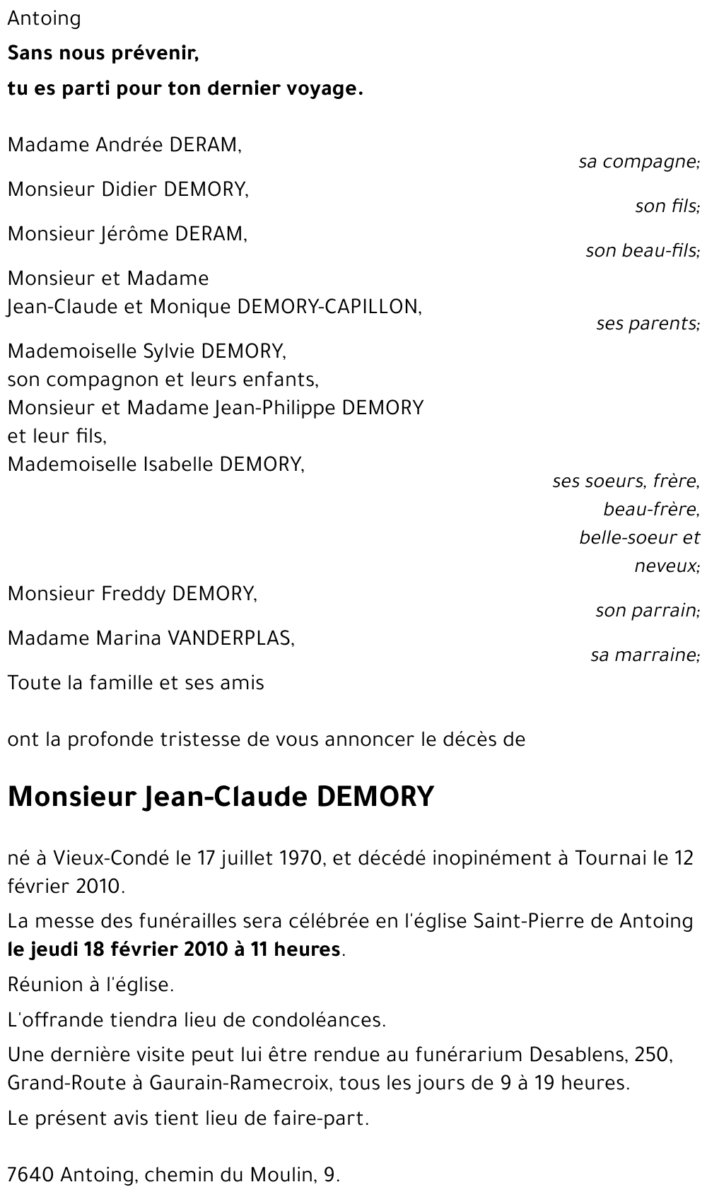 Jean-Claude DEMORY