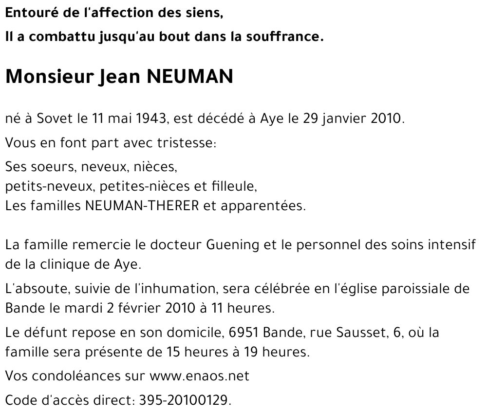 Jean NEUMAN