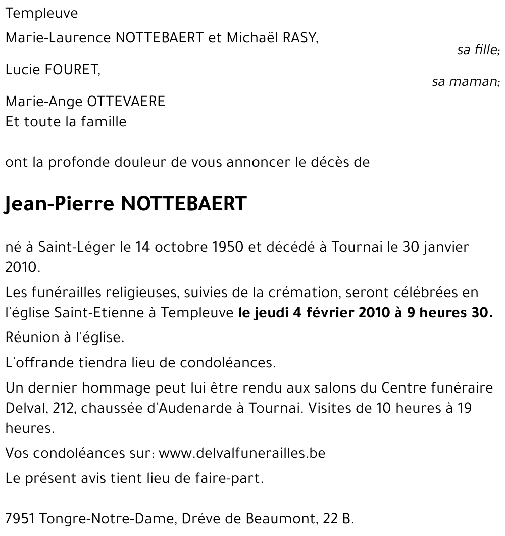 Jean-Pierre NOTTEBAERT
